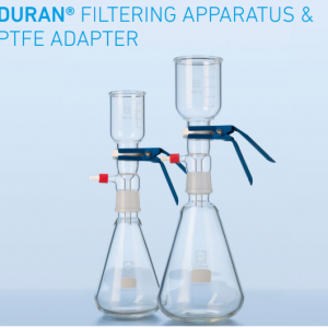 Bộ lọc TSS có đệm PTFE và kẹp có thể sử dụng đĩa lọc, phễu 47mm,250ml, bình 1 lít Duran